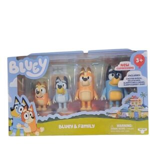 Bluey‎ and Family 4 Figure New Expressions Pack Toys